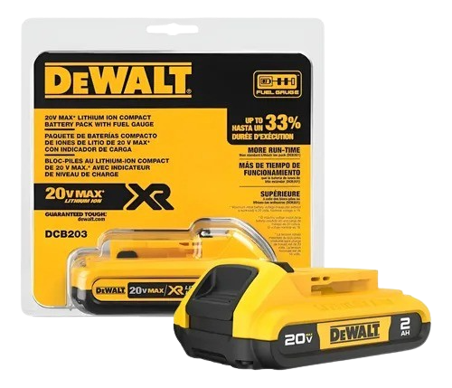 Bateria 20V MAX XR Lítio 2.0Ah DCB203 — DeWalt