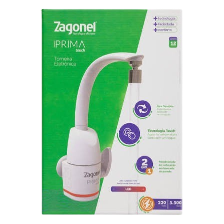 Torneira Elétrica iPrima Touch — Zagonel